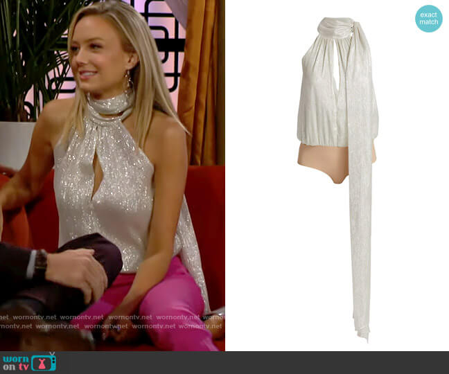 Halston Chiffon Bodysuit worn by Abby Newman (Melissa Ordway) on The Young and the Restless