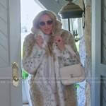 Heather’s white sweater and fur coat on The Real Housewives of Salt Lake City