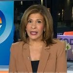 Hoda’s brown ruched sleeve blazer on Today