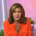 Hoda’s orange button down shirt on Today