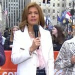 Hoda’s white wrap coat on Today