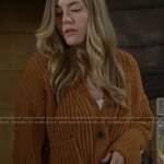 Hope’s mustard cardigan on The Bold and the Beautiful