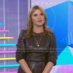 Jenna’s brown leather belted dress on Today