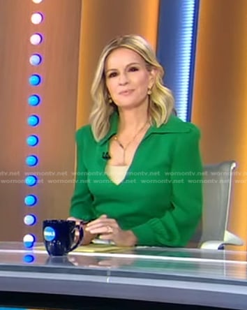 Jennifer’s green blouse on Good Morning America