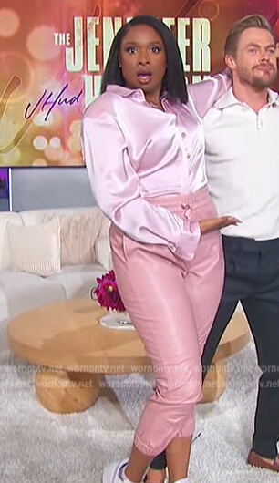 Jennifer Hudson's pink leather pants on The Jennifer Hudson Show