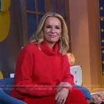 Jennifer’s red turtleneck sweater on Good Morning America