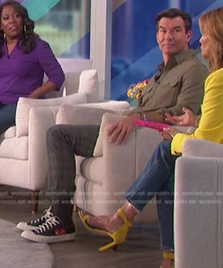 Jerry's black heart sneakers on The Talk