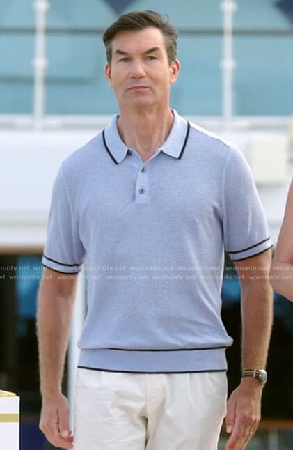 Jerry’s contrast trim polo shirt on The Real Love Boat