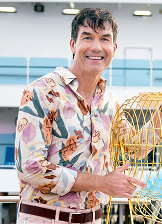 Jerry O'Connell's floral shirt on The Real Love Boat