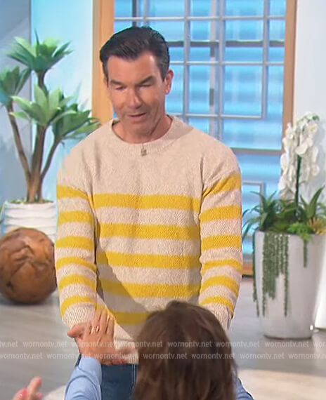 Jerry's striped sweater on The Talk