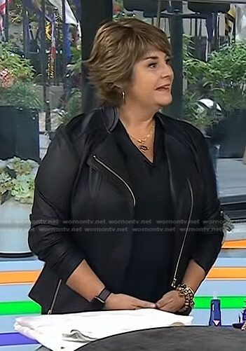 Jill Bauer's black leather jacket on Today