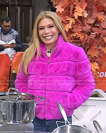 WornOnTV: Jill's fuchsia fur jacket on Today | Jill Martin