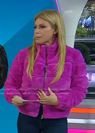 Jill’s fuchsia fur jacket on Today