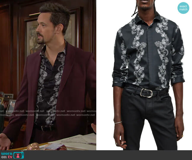 John Varvatos Rodney Shirt worn by Thomas Forrester (Matthew Atkinson) on The Bold and the Beautiful