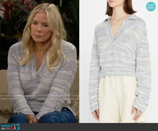 Jonathan Simkhai Lara Sweater worn by Brooke Logan (Katherine Kelly Lang) on The Bold and the Beautiful