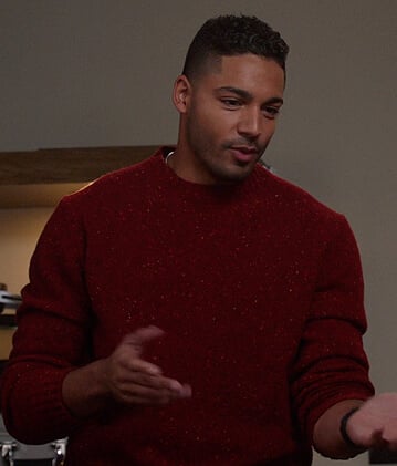 Jordan’s red speckled sweater on All American