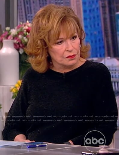 Joy’s black metallic sweater on The View