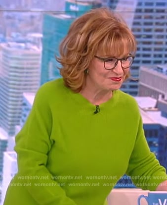 Joy’s lime green ribbed sweater on The View