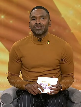 Justin’s camel turtleneck sweater on Today