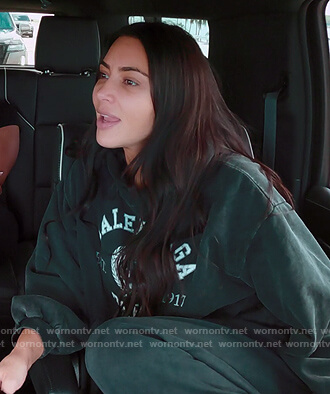 Kim’s Balenciaga graphic hoodie on The Kardashians