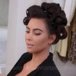 Kim’s black pajama top on The Kardashians
