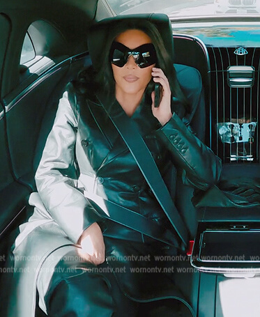 Kim’s black butterfly sunglasses on The Kardashians