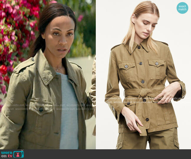 WornOnTV: Amy’s utility jacket on From Scratch | Zoe Saldana | Clothes ...