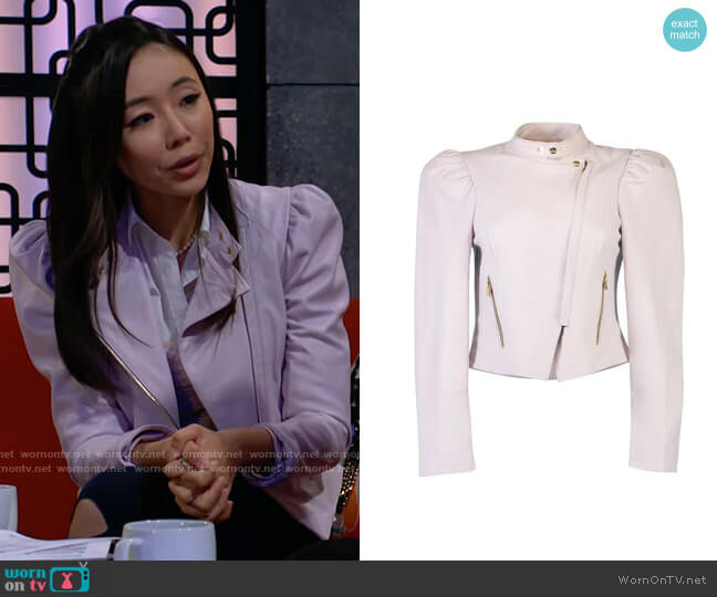LaMarque Kaia Jacket in Lavender worn by Allie Nguyen (Kelsey Wang) on The Young and the Restless