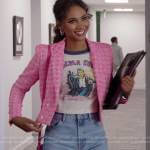 Layla’s pink houndstooth blazer on All American