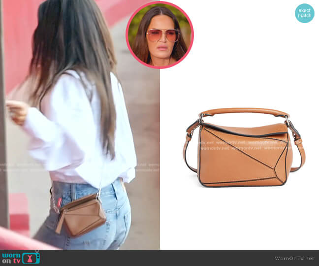 Loewe Mini Puzzle Calfskin Leather Bag worn by Lisa Barlow on The Real Housewives of Salt Lake City