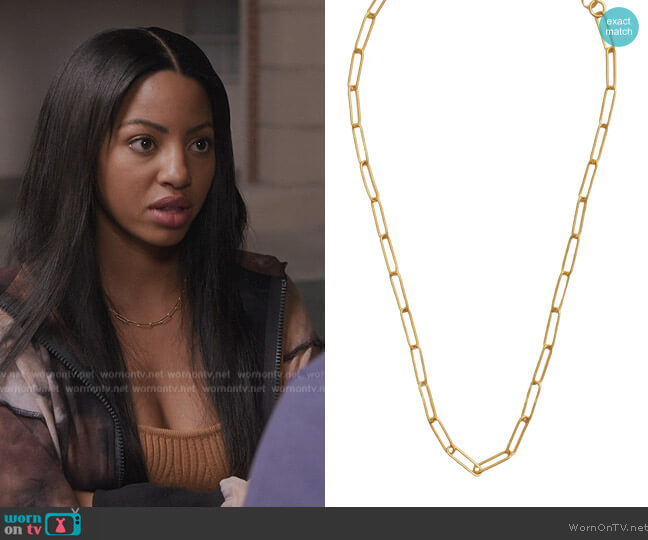 Madewell Paperclip Chain Necklace worn by Thea (Camille Hyde) on All American Homecoming