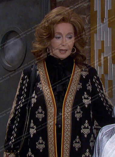 WornOnTV: Maggie’s black embroidered jacket on Days of our Lives ...
