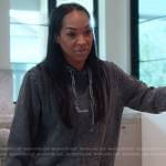 Malika’s black Saint Laurent logo hoodie on The Kardashians