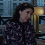 Marissa’s blue floral print blouse on The Good Fight