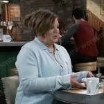 Maxie’s frayed denim button down shirt on General Hospital