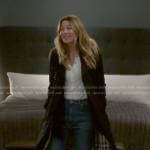 Meredith’s black coat and jeans on Greys Anatomy