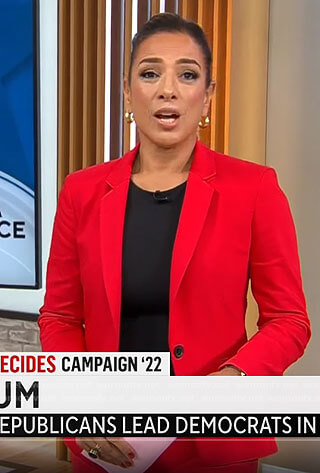 Michelle Miller’s red suit on CBS Mornings