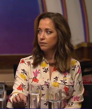 Mireya’s white floral blouse on Good Morning America