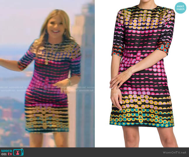 Moschino Silk Knee-Length Polka-Dot Dress worn by Jenna Bush Hager on Today