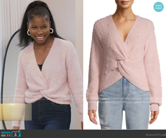 No Boundries Twist Sweater worn by Adore on The Real Housewives of Potomac