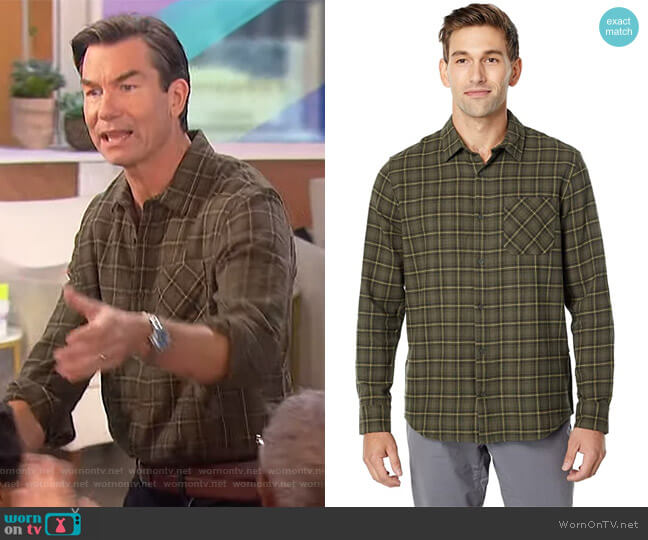 Oakley Podium Plaid Long Sleeve Flannel worn by Jerry O'Connell on The Talk