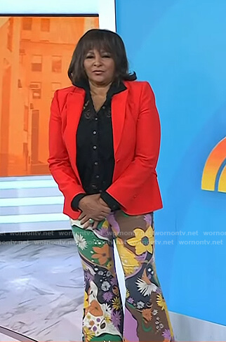 Pam Grier’s floral flare pants on Today