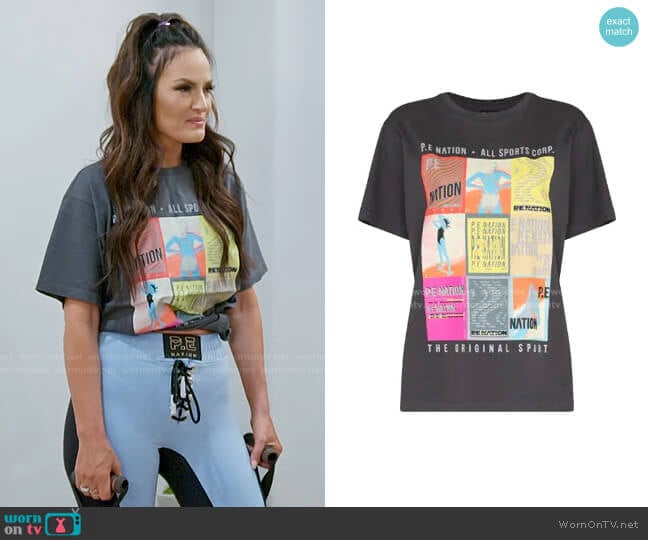 P.E Nation Dunk Short Crew-Neck T-shirt worn by Lisa Barlow on The Real Housewives of Salt Lake City