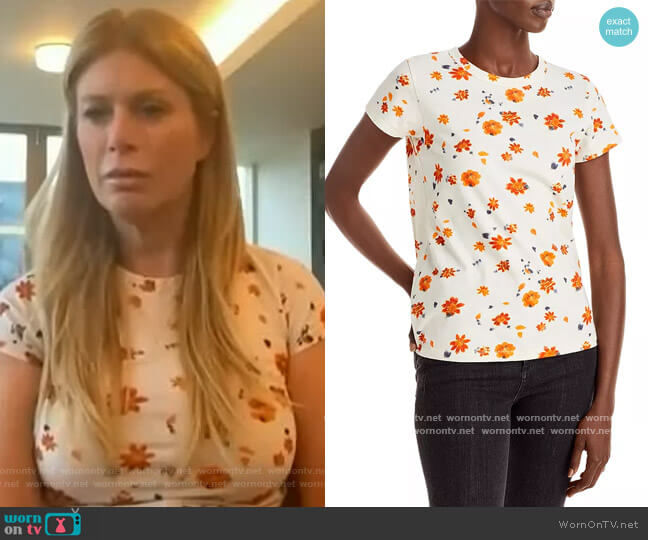 Rag and Bone Cotton Floral T-Shirt worn by Jill Martin on Today