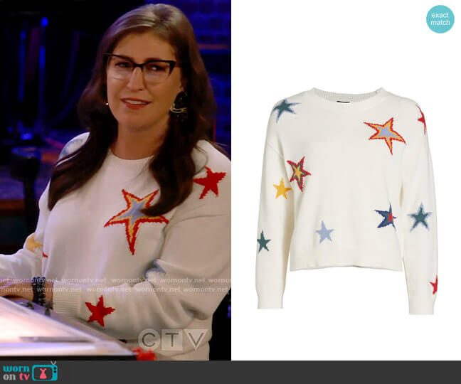 Rails Perci Sweater in Multi Stars worn by Kat Silver (Mayim Bialik) on Call Me Kat
