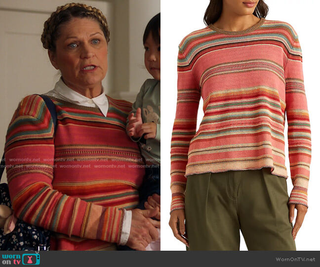 Lauren Ralph Lauren Striped Sweater worn by Magda (Dendrie Taylor) on 9-1-1