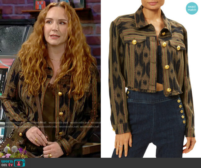 Ramy Brook Izabelle Jacket worn by Mariah Copeland (Camryn Grimes) on The Young and the Restless