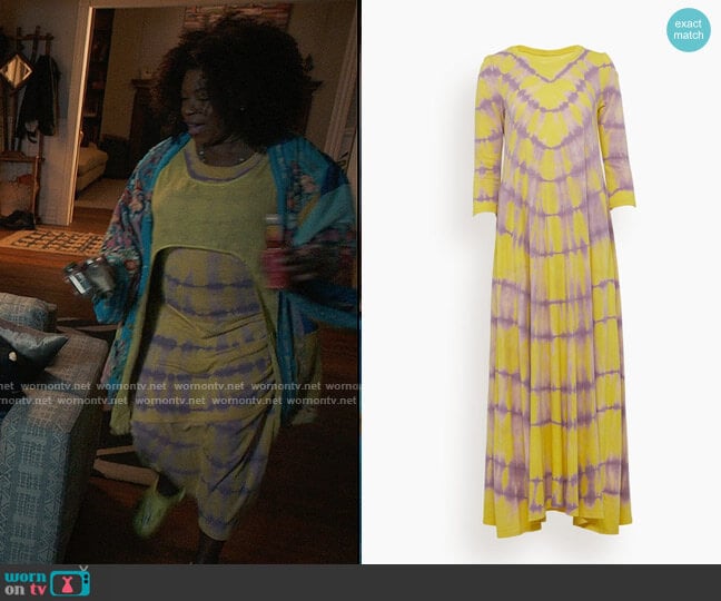 Raquel Allegra Tie Dye Drama Maxi Dress worn by Viola Marsette (Lorraine Toussaint) on The Equalizer