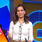 Rebecca’s white ribbed cardigan on Good Morning America