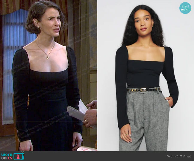 Reformation Demi Top worn by Sarah Horton (Linsey Godfrey) on Days of our Lives